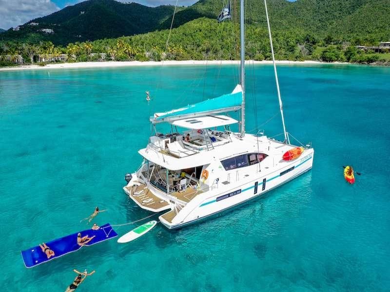 a boat on the water aboard DOLPHIN DAZE Yacht for Charter