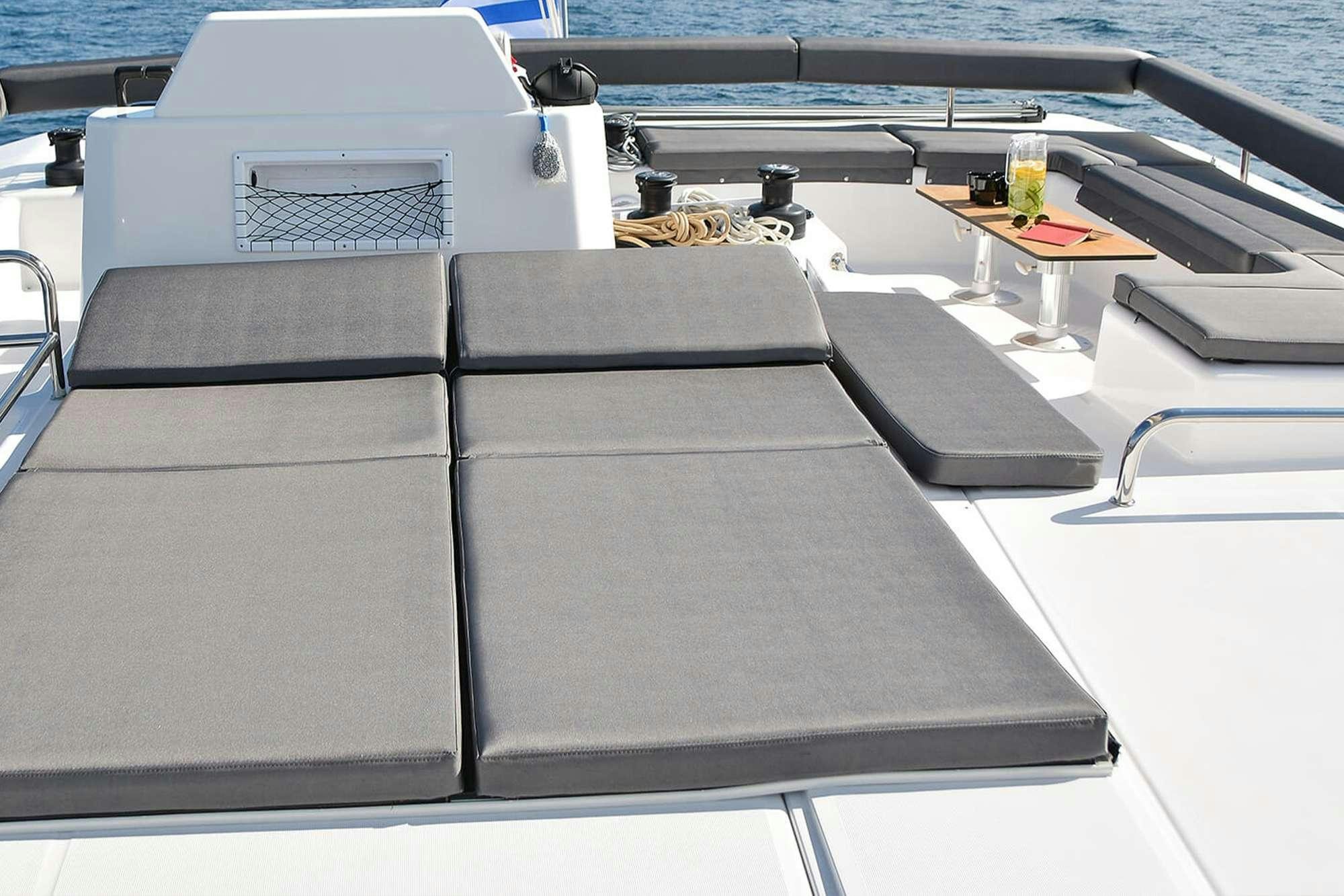 a boat on the water aboard NeuroSeas Yacht for Charter