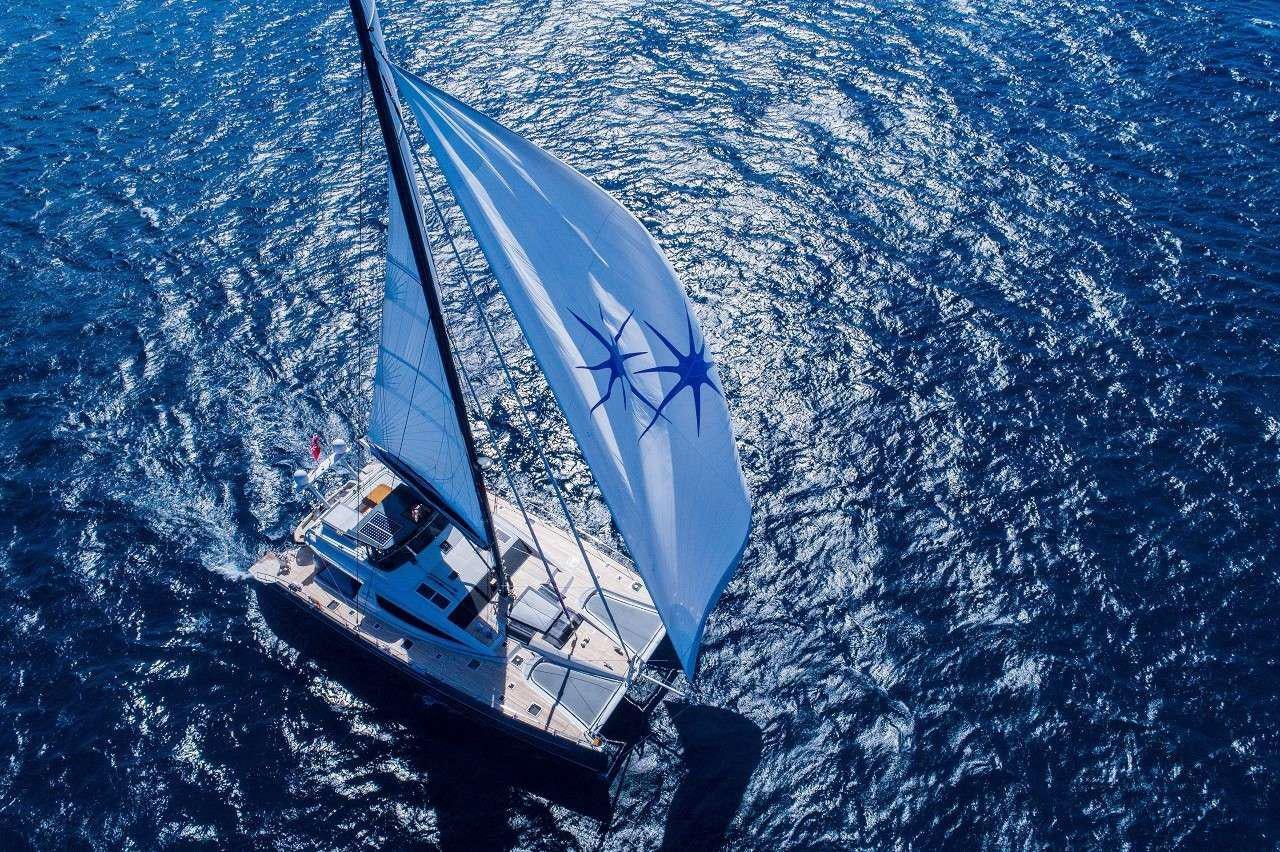 a ship in the water aboard NAMASTE Yacht for Charter