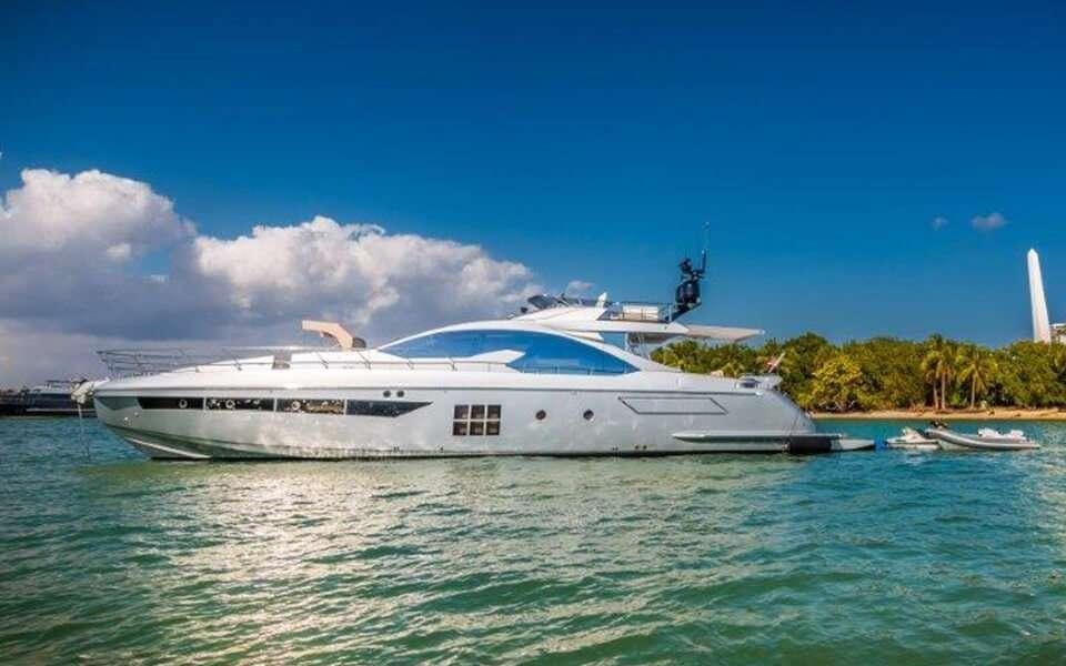 a boat in the water aboard CARPE DIEM Yacht for Charter