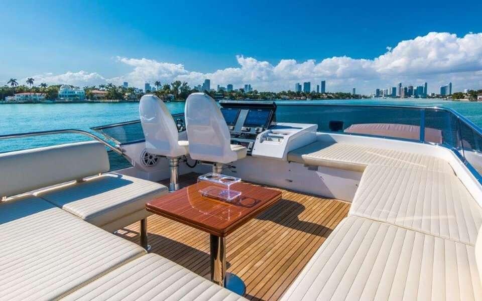 a table on a boat aboard CARPE DIEM Yacht for Charter