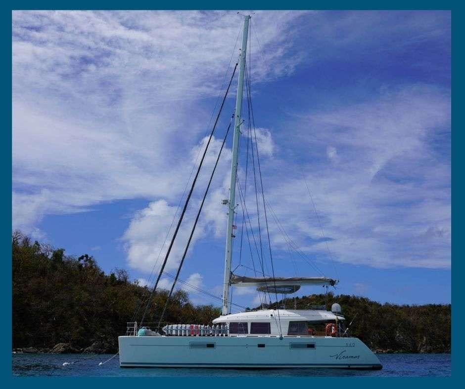 a boat sailing on the water aboard VIRAMAR Yacht for Charter