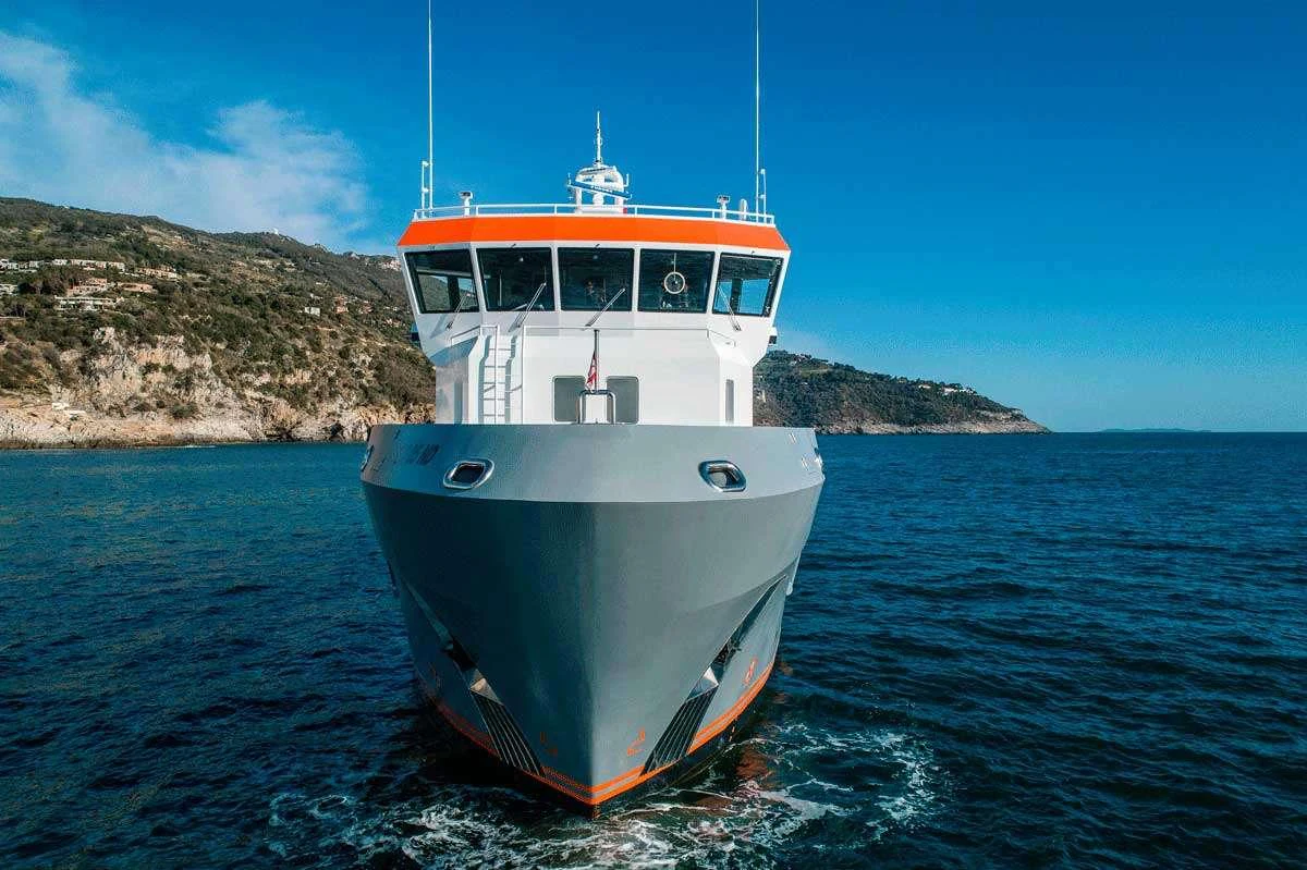 a boat on the water aboard GENESIA Yacht for Charter