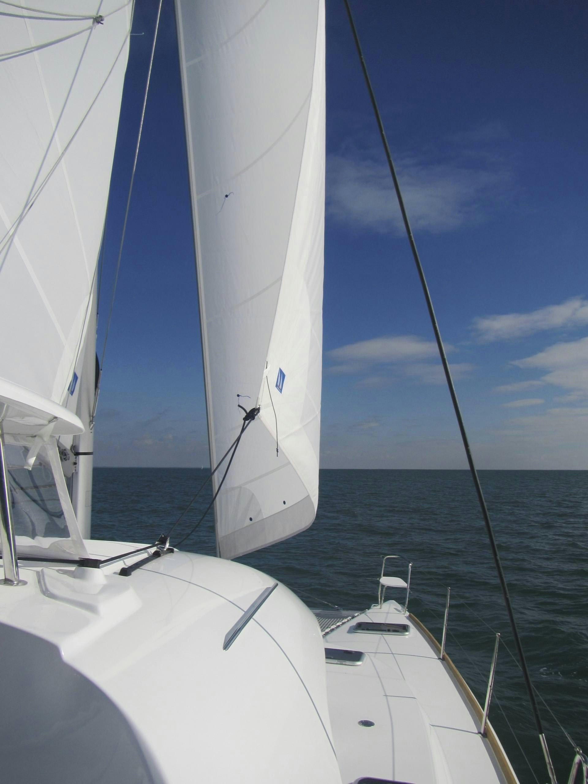 a sailboat on the water aboard HARMONY Yacht for Charter