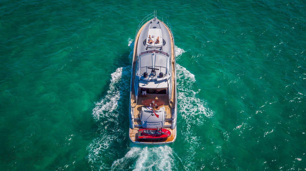 a boat in the water aboard H2 Yacht for Charter
