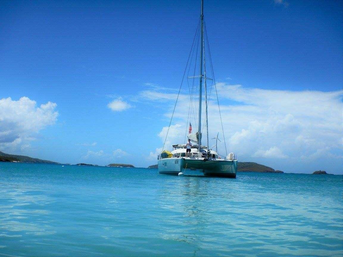 a boat in the water aboard ALTITUDE ADJUSTMENT Yacht for Charter