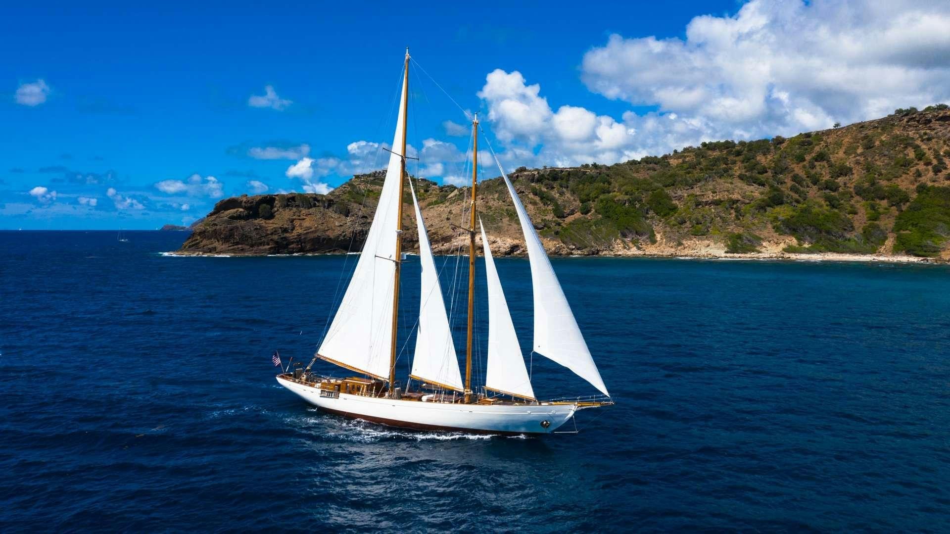 a sailboat on the water aboard EROS Yacht for Charter