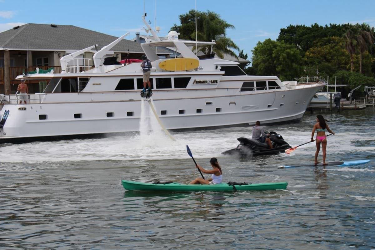 people on a boat in the water aboard PURE KNIGHT LIFE Yacht for Charter