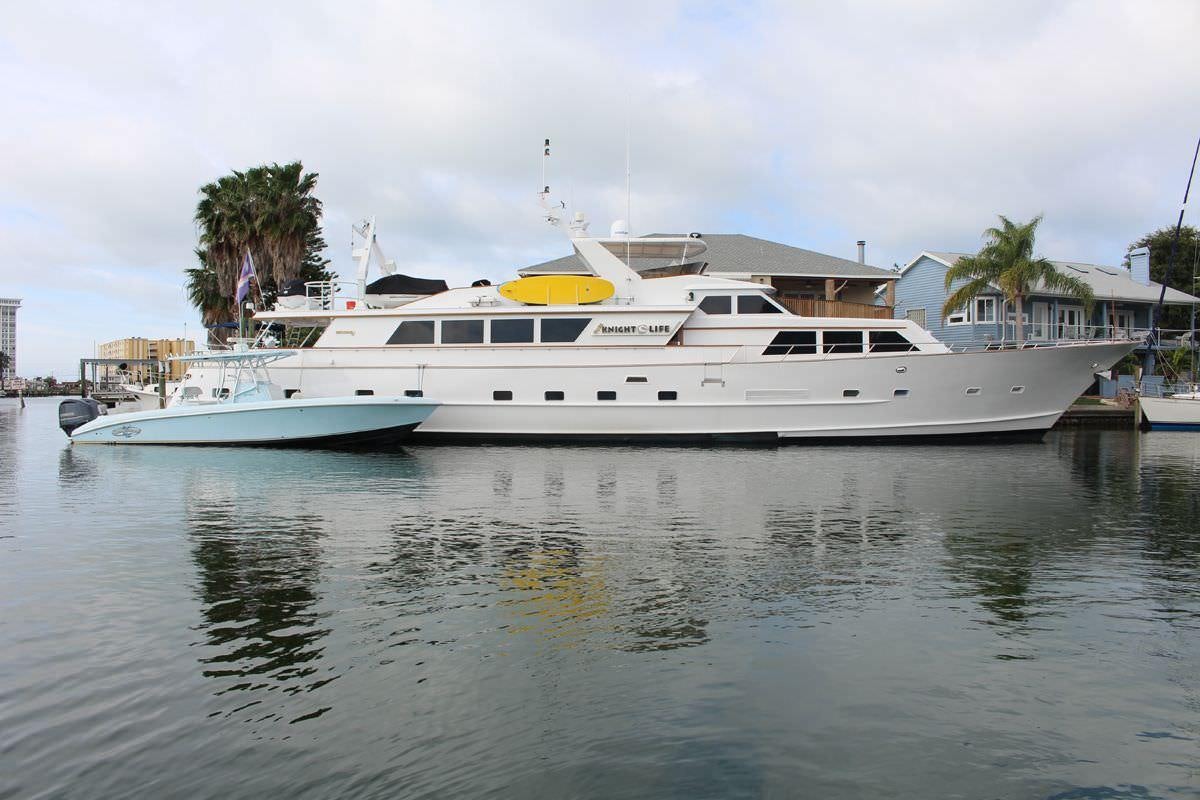 a boat in the water aboard PURE KNIGHT LIFE Yacht for Charter