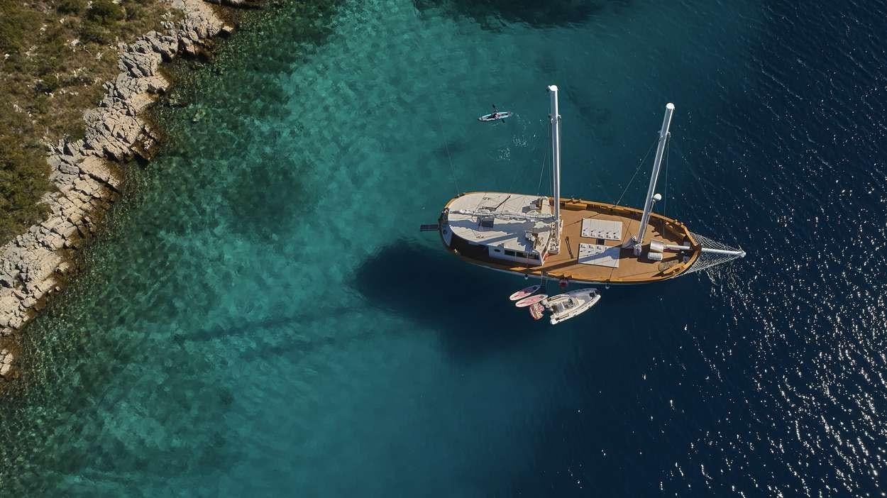 a boat in the water aboard ARDURA Yacht for Charter