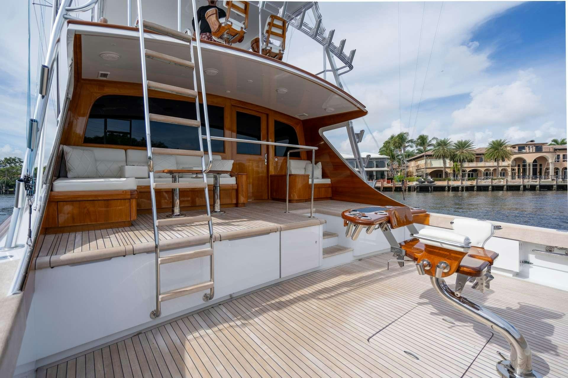 a boat on the water aboard TANGAROA Yacht for Charter
