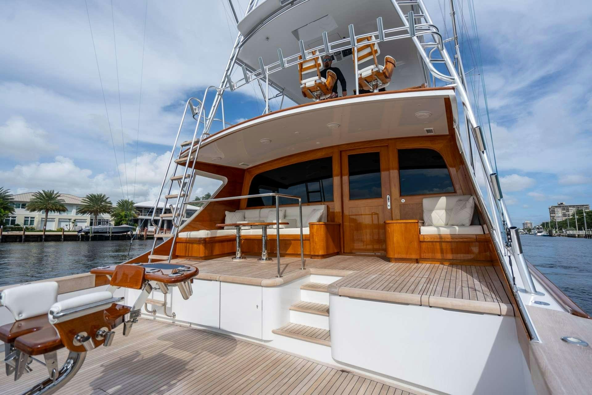 a boat on the water aboard TANGAROA Yacht for Charter
