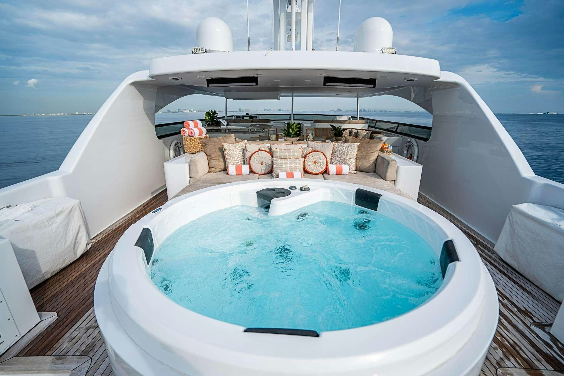 a pool on a boat aboard CAMILLE Yacht for Charter