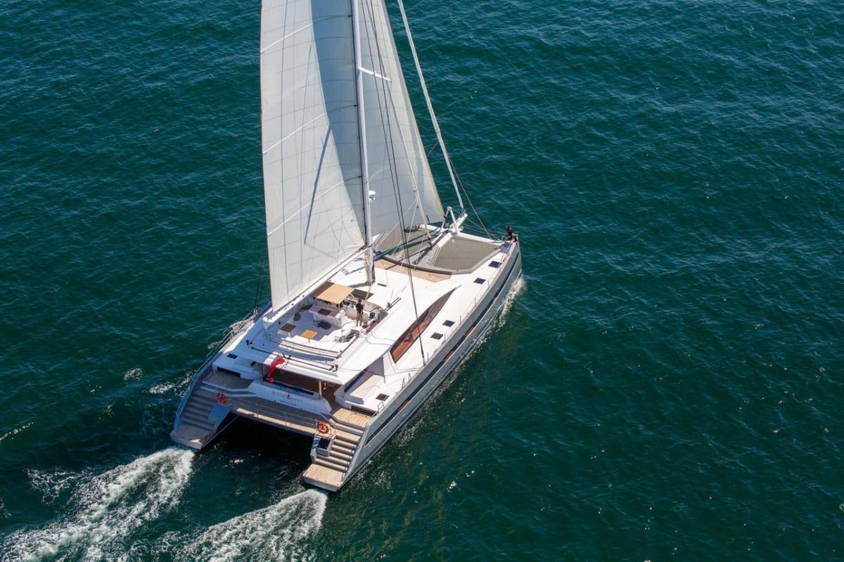 a boat on the water aboard WINDQUEST Yacht for Charter