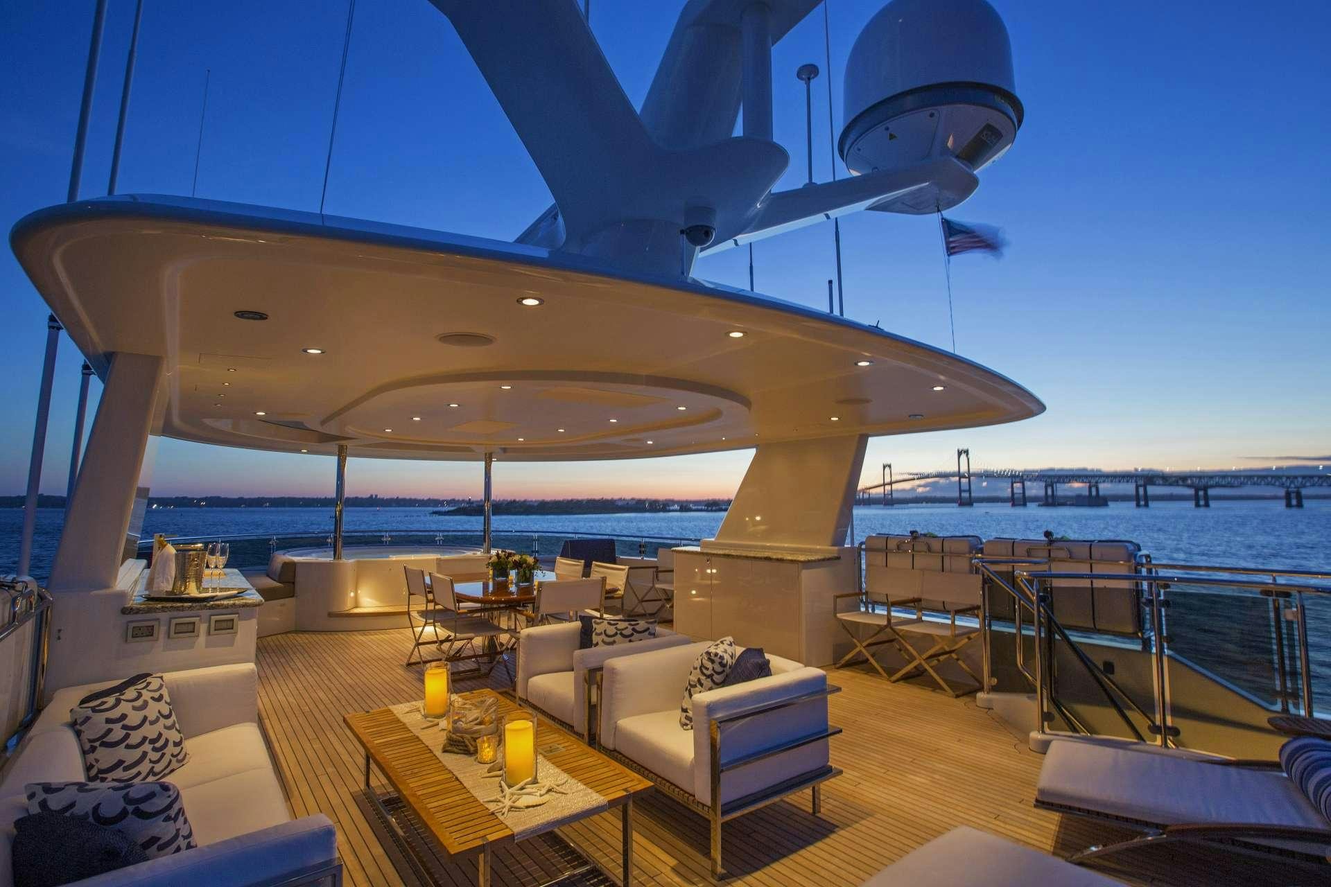 a boat on the water aboard FAR NIENTE Yacht for Charter