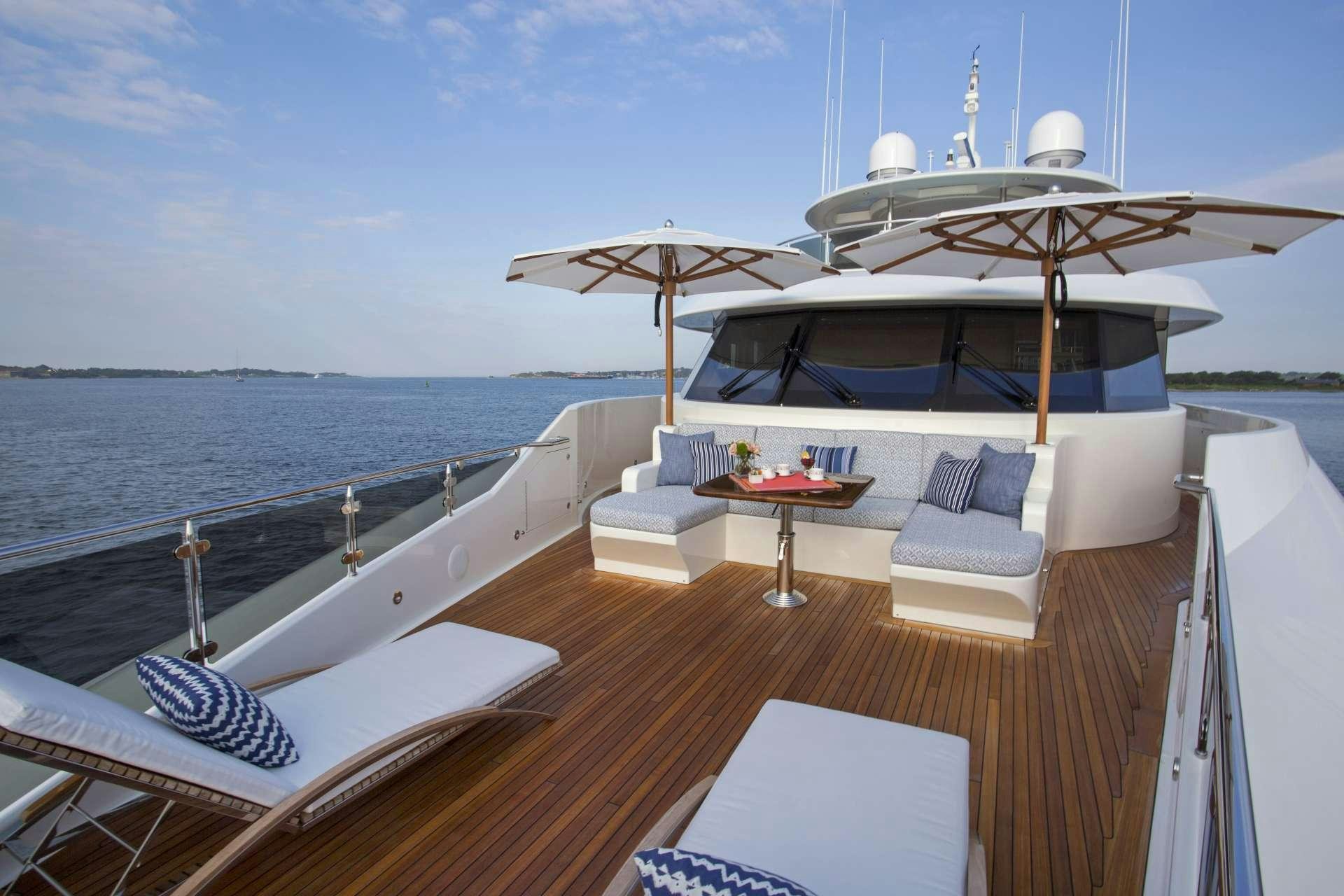 a boat on a deck aboard FAR NIENTE Yacht for Charter