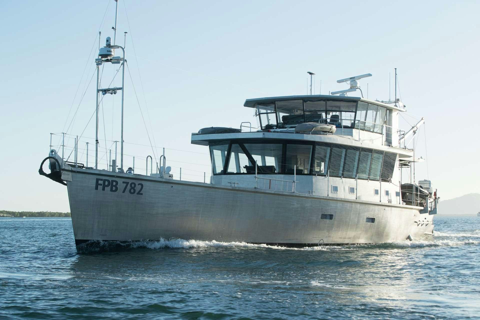 a boat on the water aboard GREY WOLF Yacht for Charter