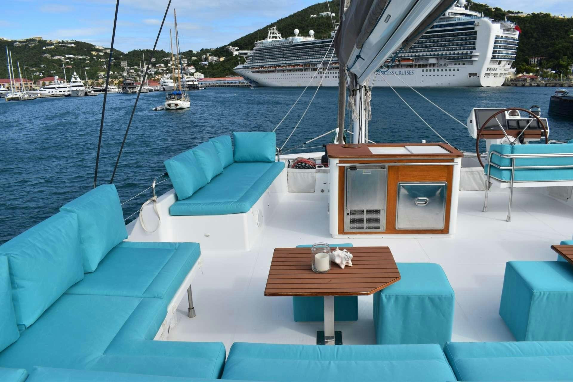 a boat on the water aboard LIR Yacht for Charter