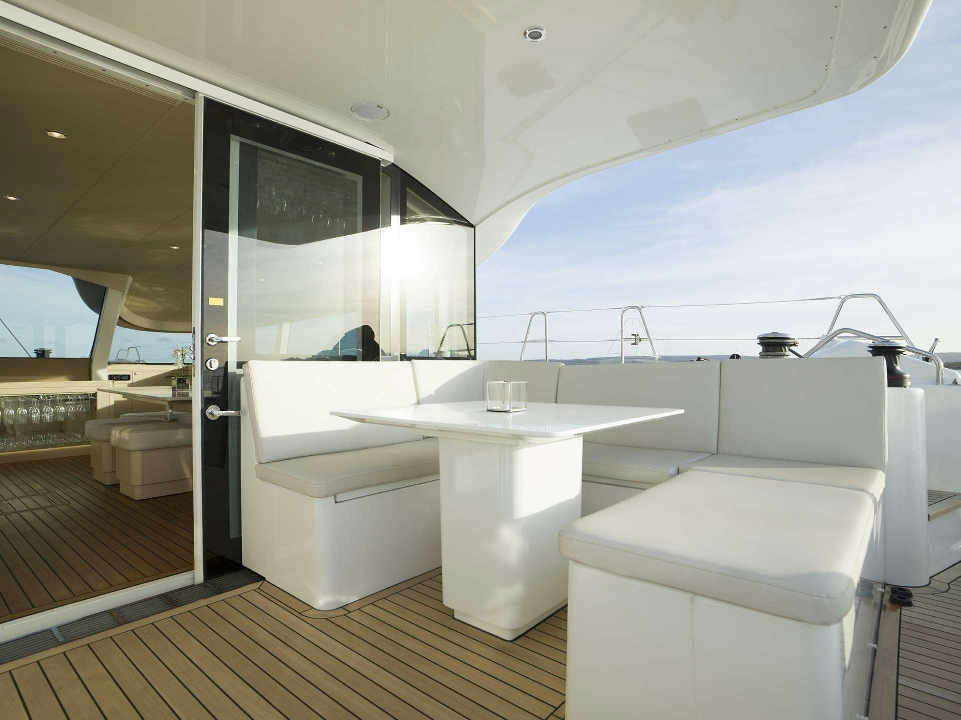 a room with a large window aboard CYGNUS CYGNUS Yacht for Charter
