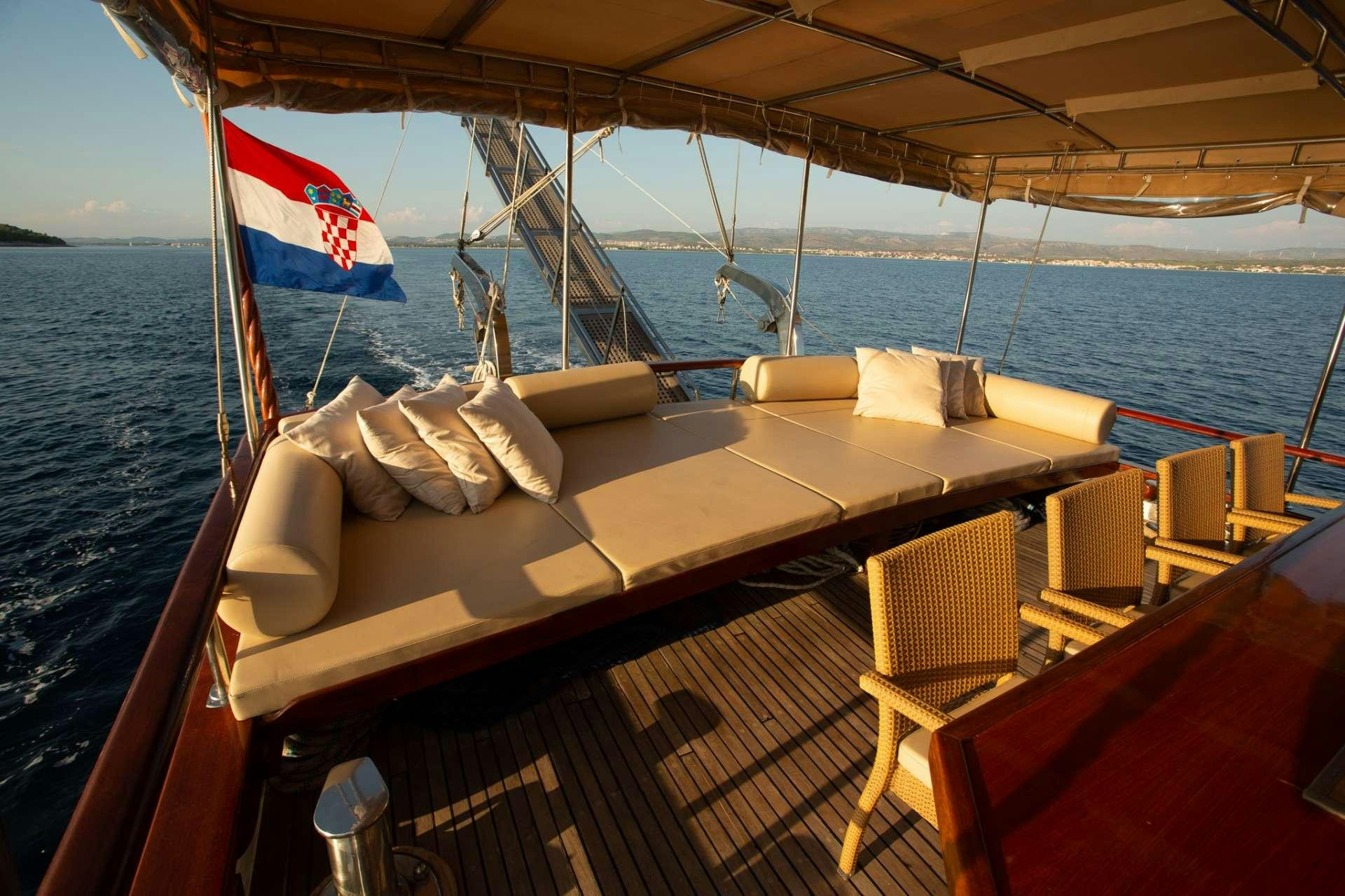 a boat on the water aboard Malena Yacht for Charter