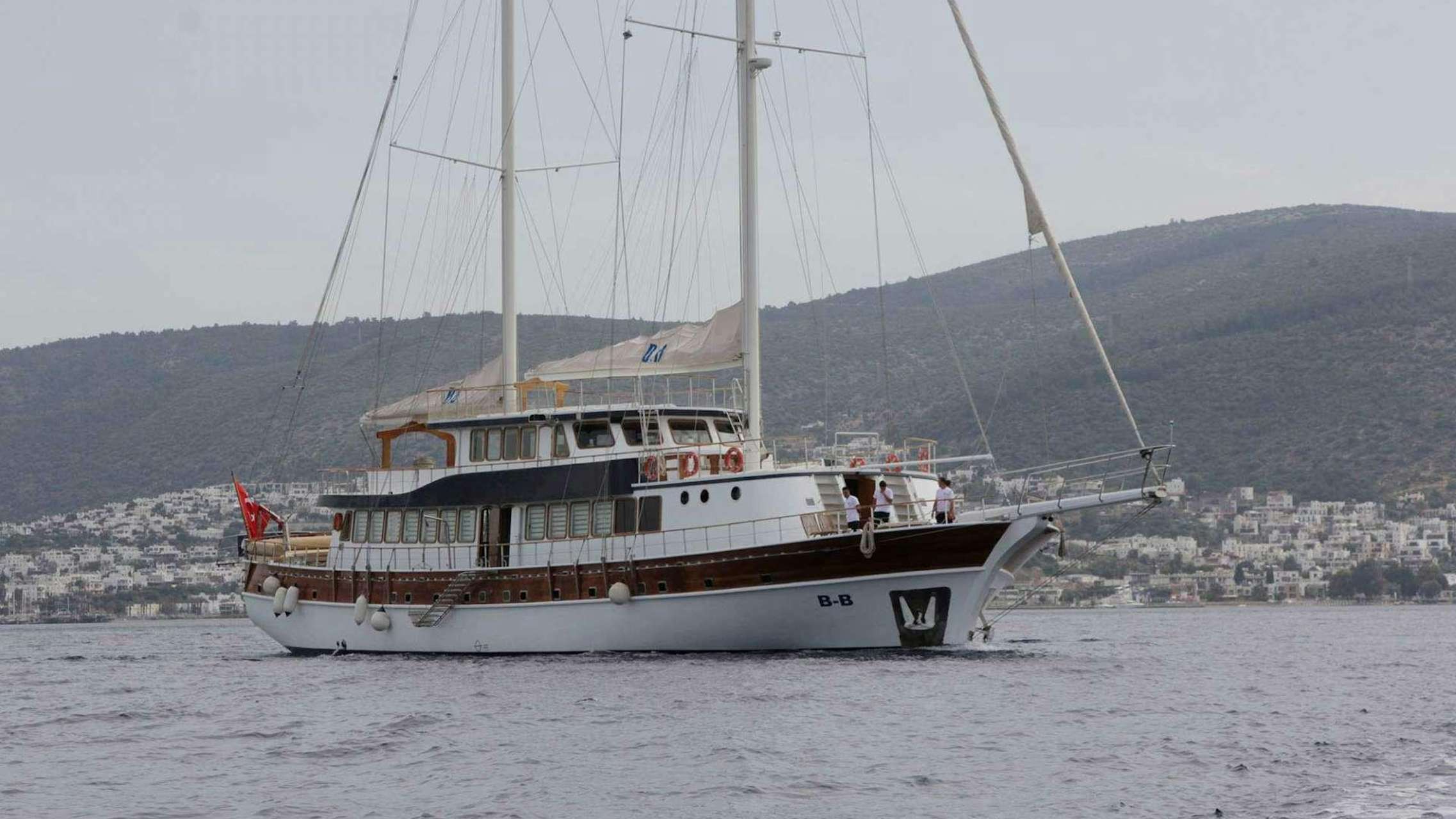 a boat on the water aboard ATHENA Yacht for Charter