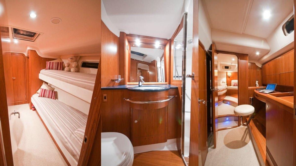 a bathroom with a sink and a toilet aboard MUSTIQUE Yacht for Charter