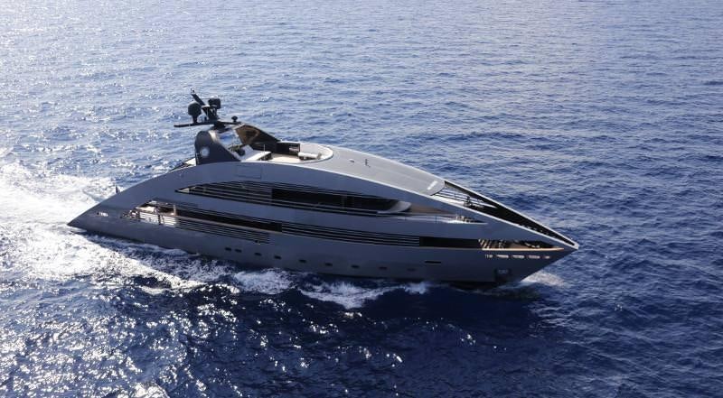 a white yacht in the water aboard OCEAN SAPPHIRE Yacht for Charter