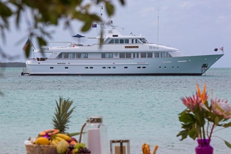 a boat in the water aboard LADY VICTORIA Yacht for Charter