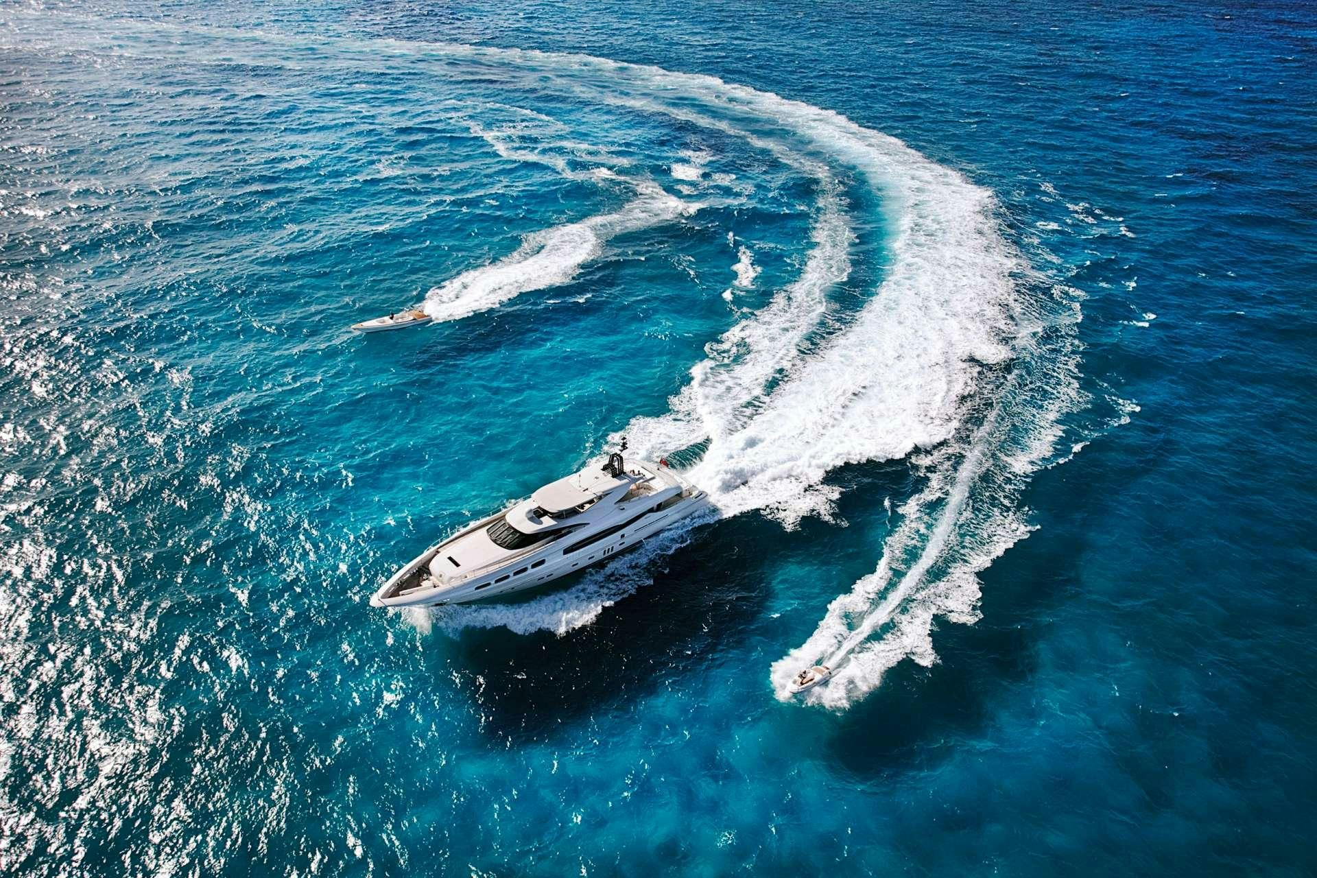a boat in the water aboard IMPULSIVE Yacht for Charter