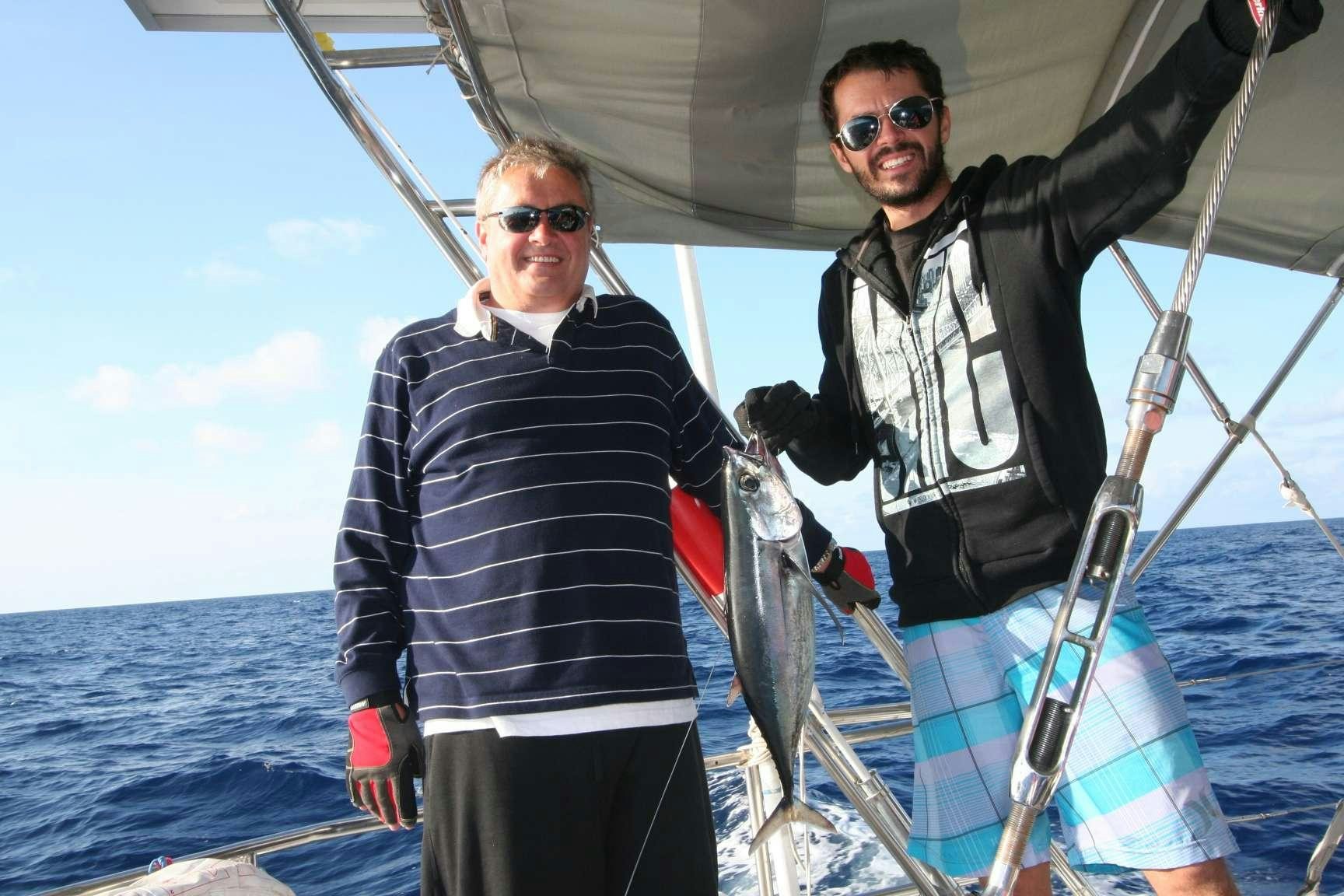 two people on a boat aboard ANAHITA Yacht for Charter