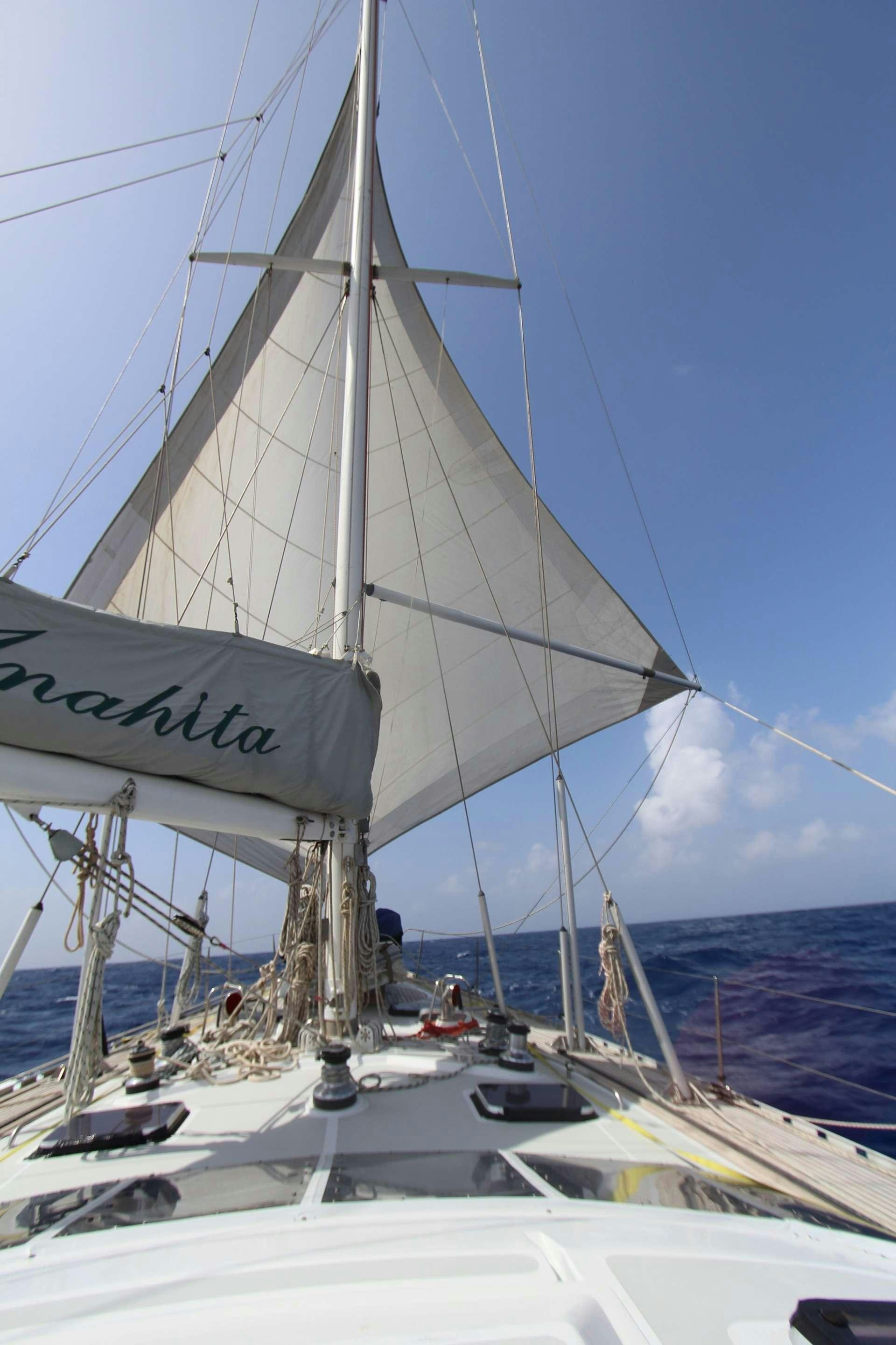 a sailboat on the water aboard ANAHITA Yacht for Charter
