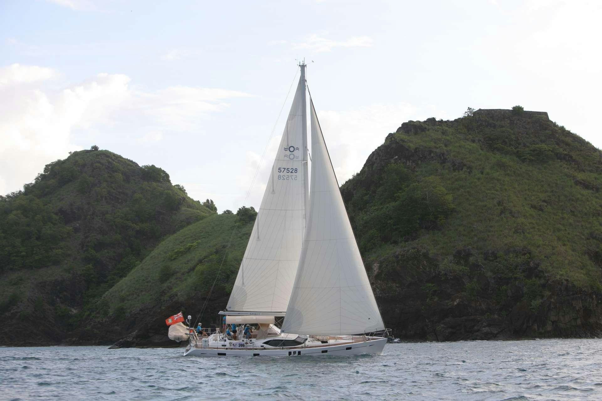 a sailboat on the water aboard SPIRIT Yacht for Charter