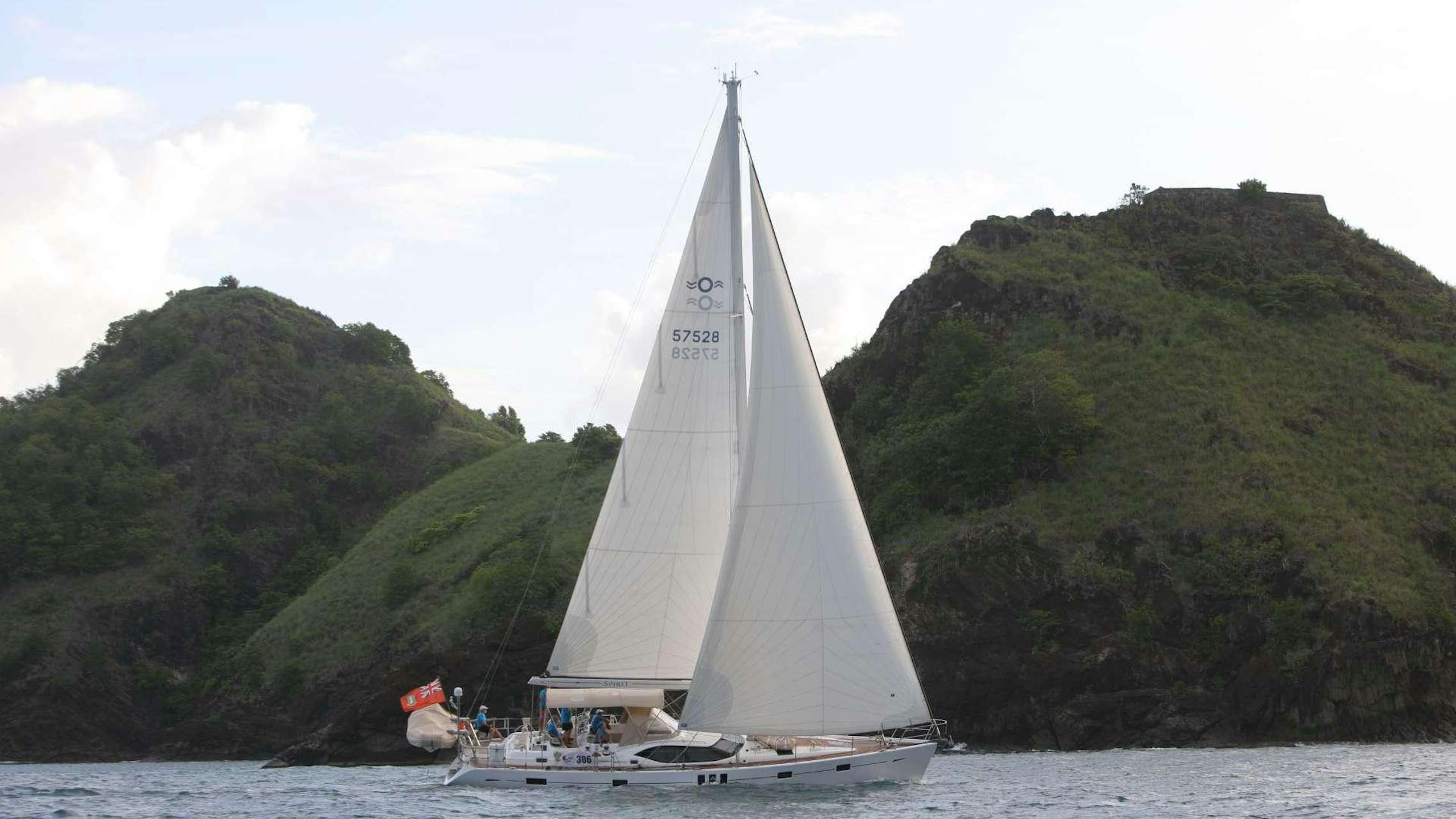 a sailboat on the water aboard SPIRIT Yacht for Charter
