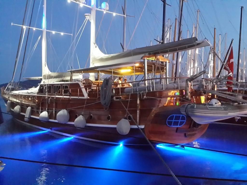 a boat on the water aboard MEHMET BUGRA Yacht for Charter