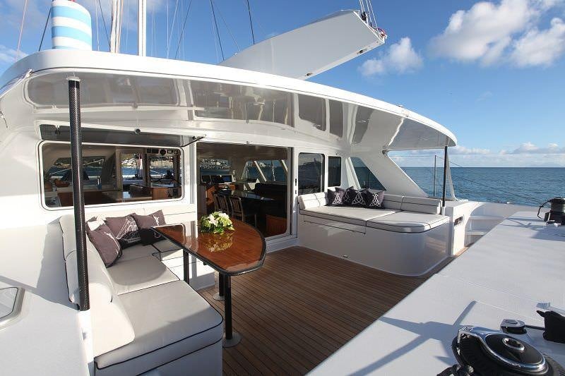a boat on the water aboard SLIM Yacht for Charter