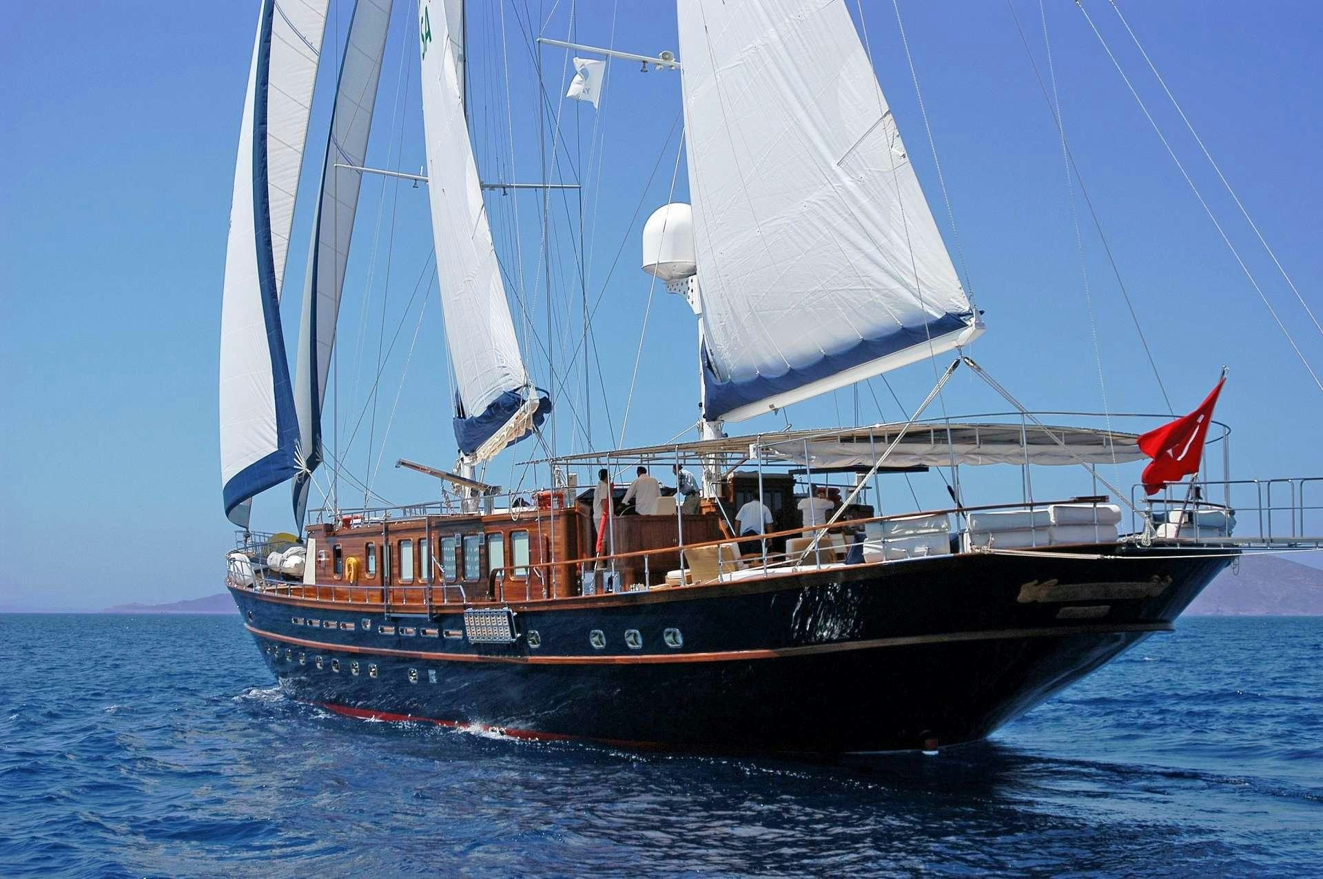 a boat on the water aboard SEA DREAM Yacht for Charter