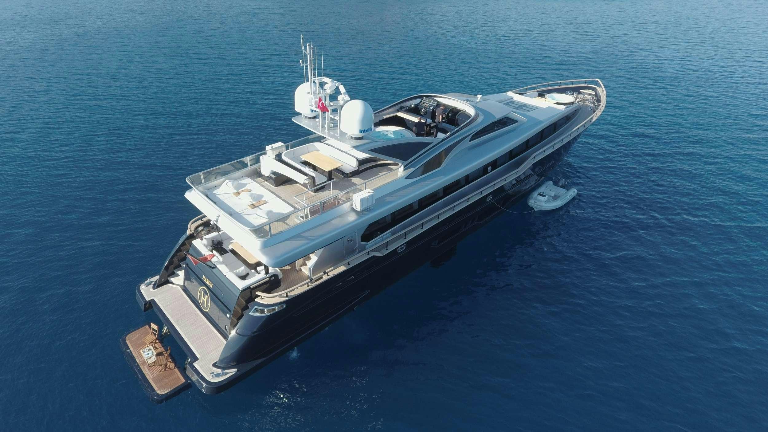 a boat on the water aboard HARUN Yacht for Charter