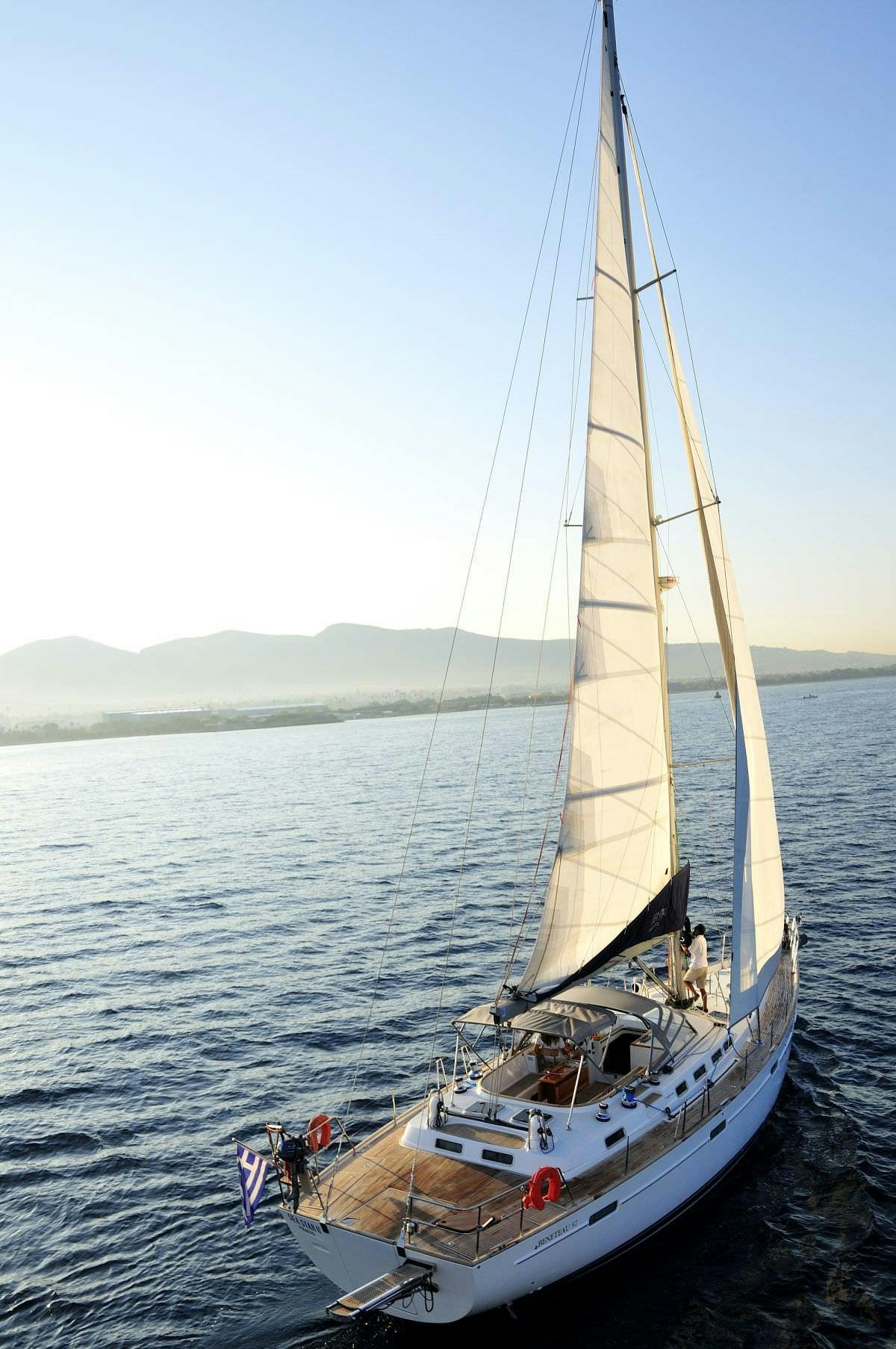 a sailboat on the water aboard SEA STAR Yacht for Charter