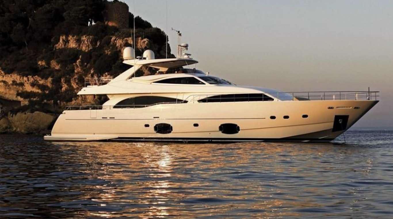a white yacht on the water aboard SEA LION II Yacht for Charter
