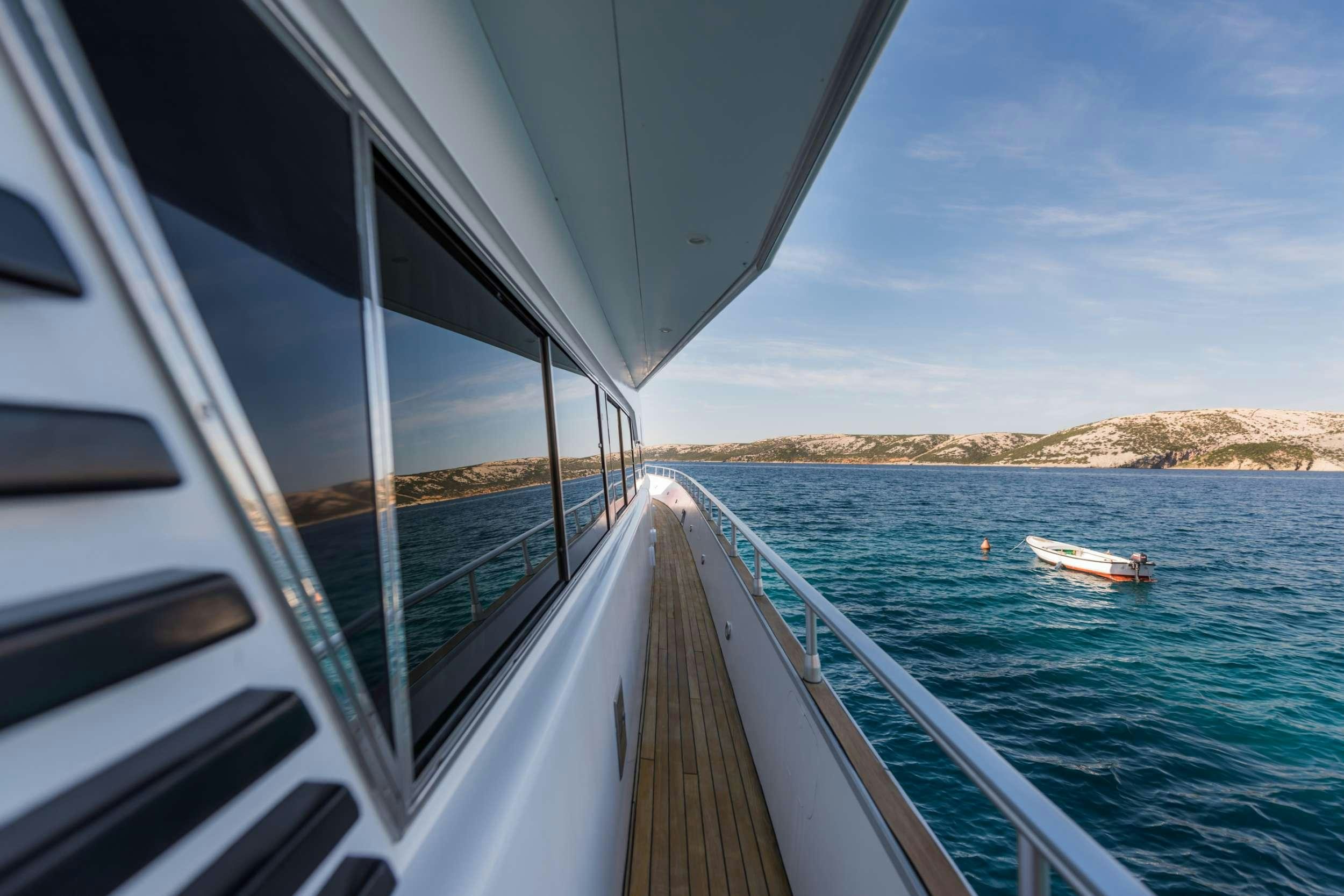 a boat on the water aboard BORA BORA Yacht for Charter