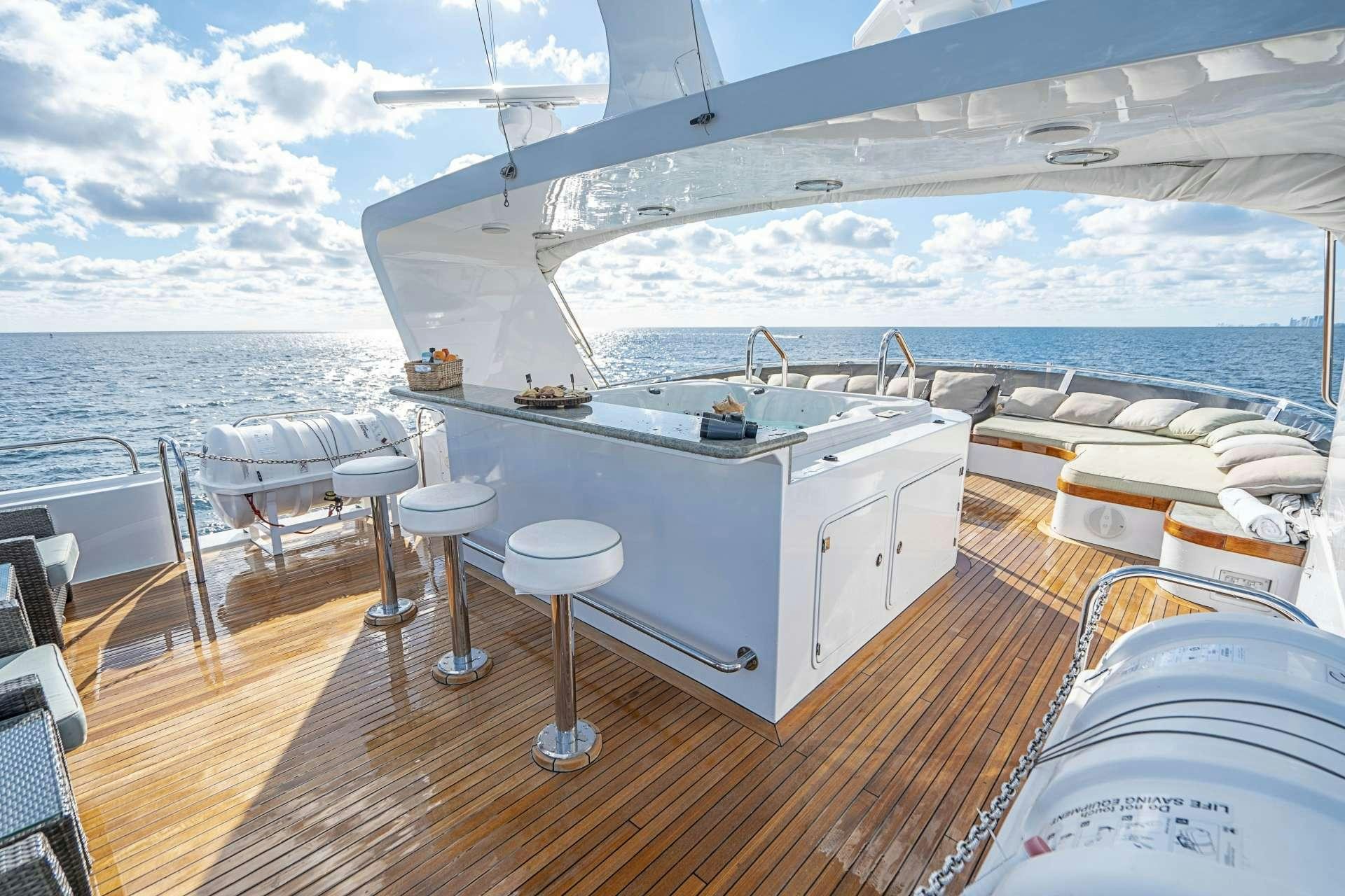 a boat on the water aboard CHERISH Yacht for Charter