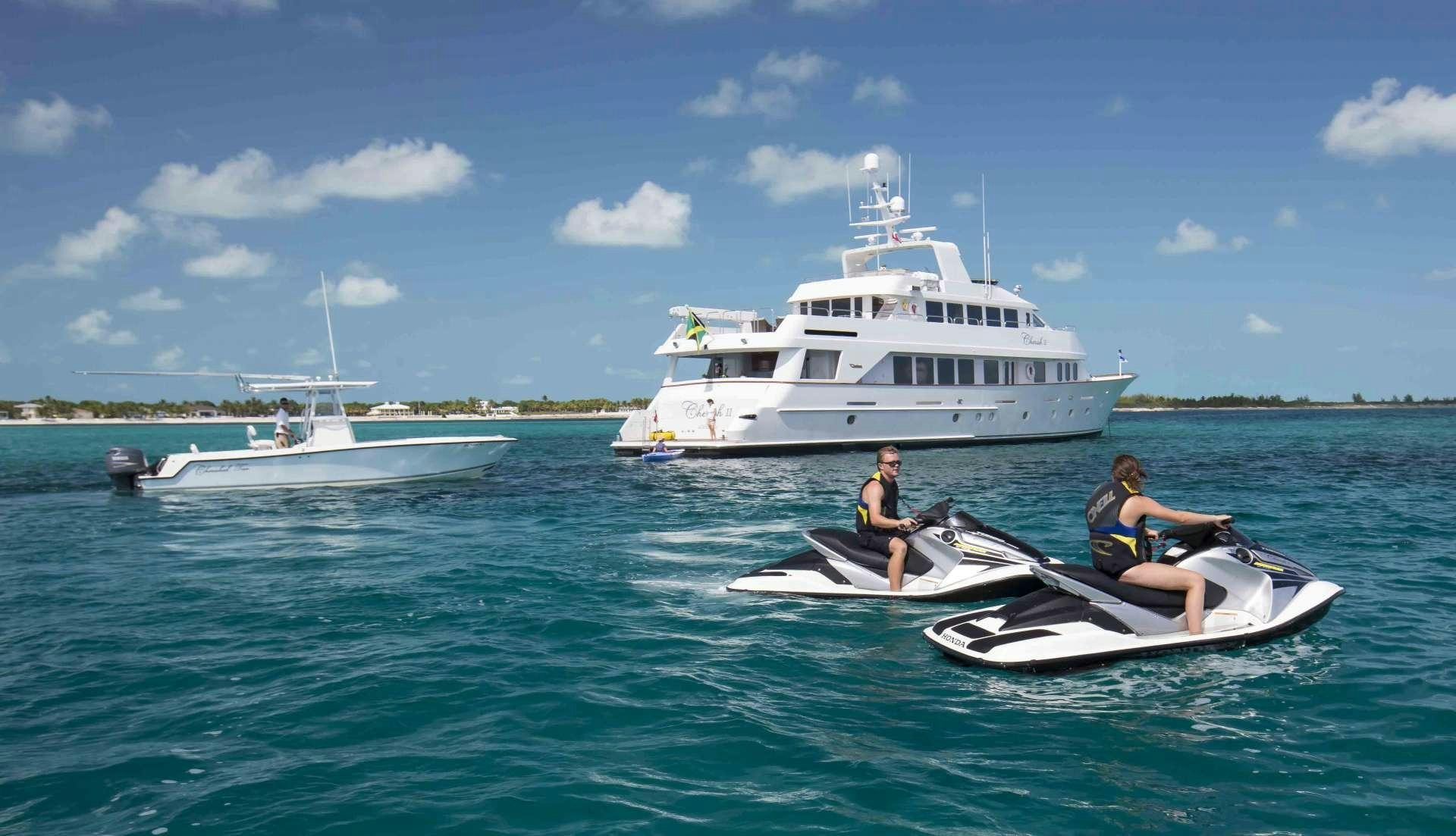 a group of people on a boat in the water aboard CHERISH Yacht for Charter