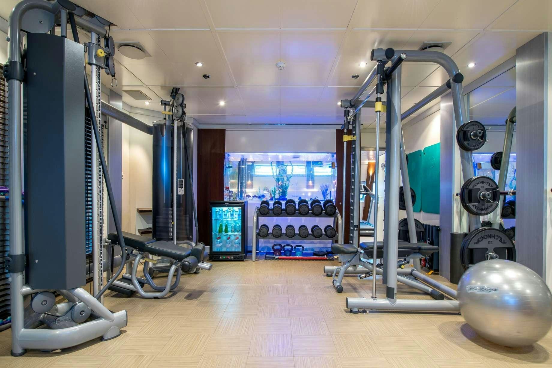 a room with equipment and equipment aboard LAUREN L Yacht for Charter