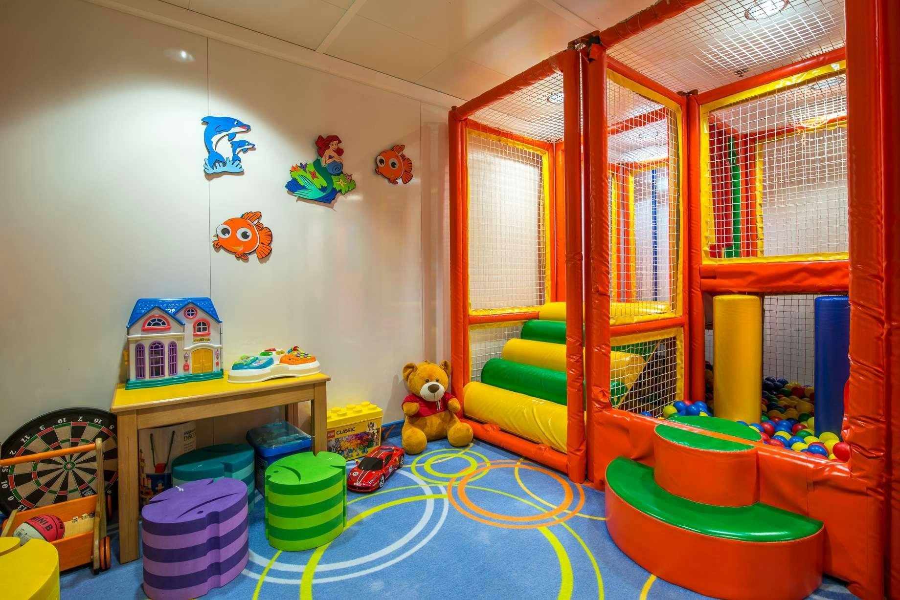 a playroom with toys aboard LAUREN L Yacht for Charter