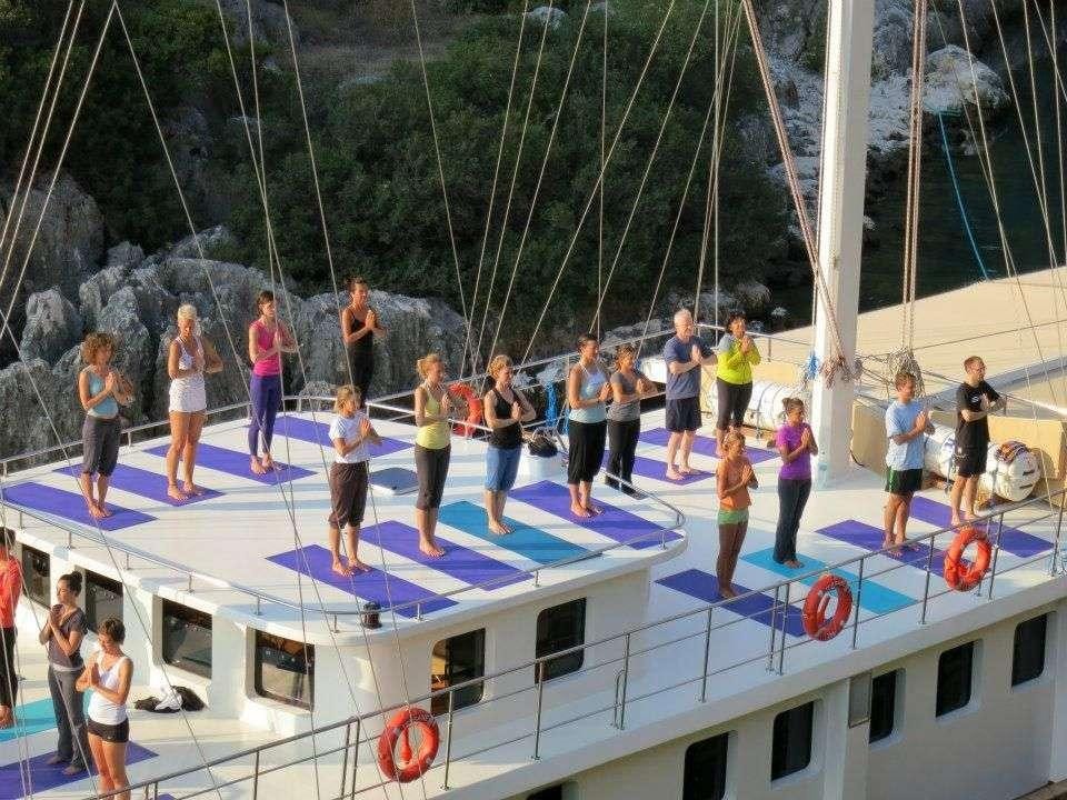 a group of people on a boat aboard TERSANE 8 Yacht for Charter
