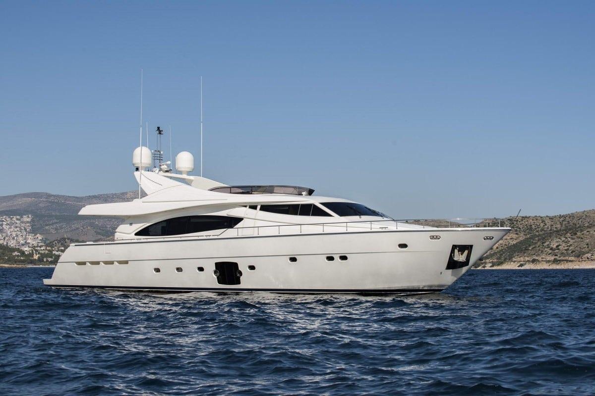 a white yacht on the water aboard DAY OFF Yacht for Charter