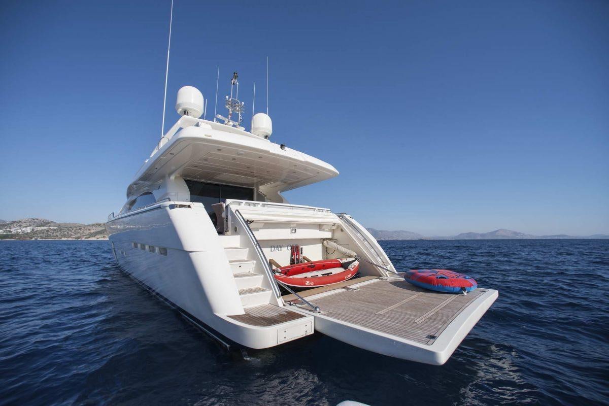 a boat on the water aboard DAY OFF Yacht for Charter