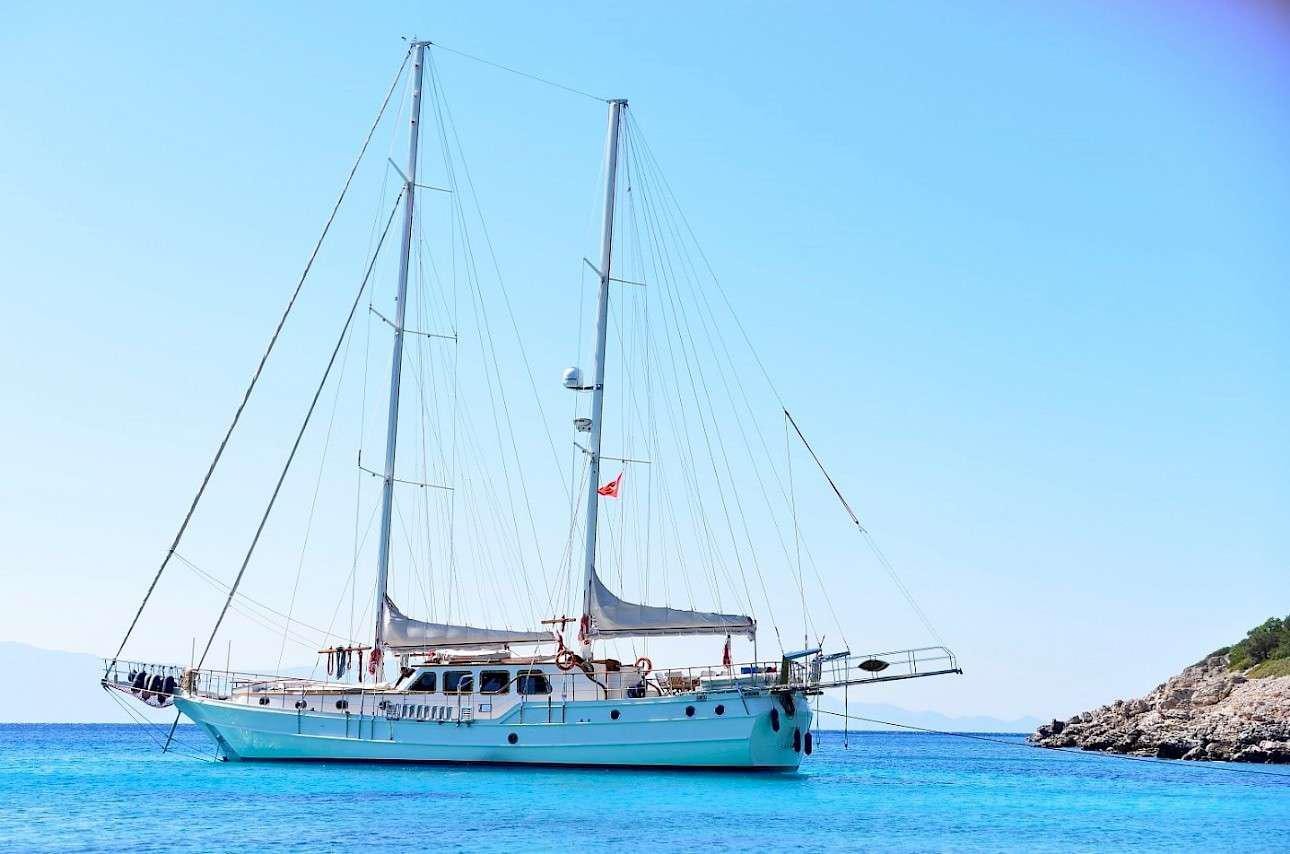 a boat sailing on the sea aboard MIA 1 Yacht for Charter