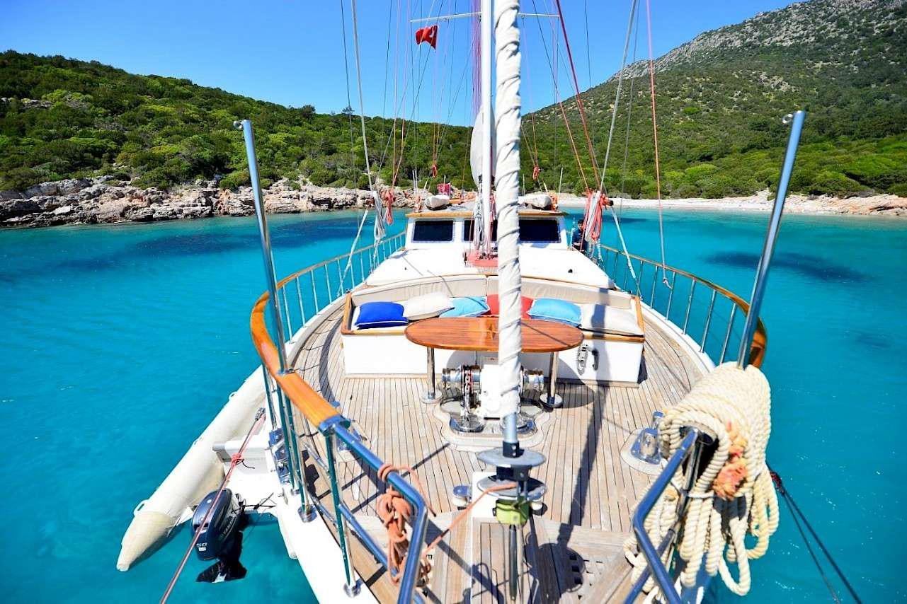 a boat on the water aboard MIA 1 Yacht for Charter