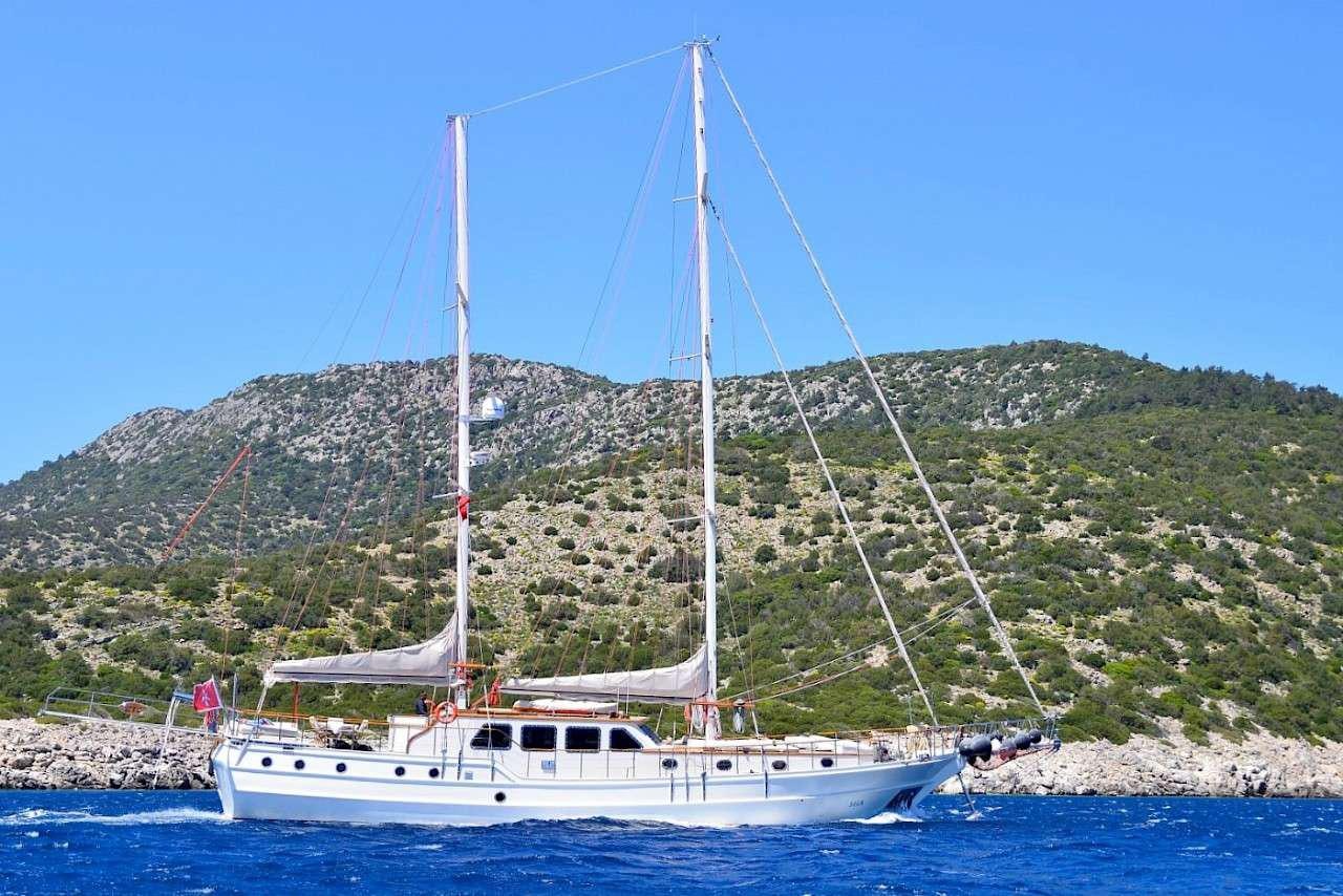 a boat on the water aboard MIA 1 Yacht for Charter